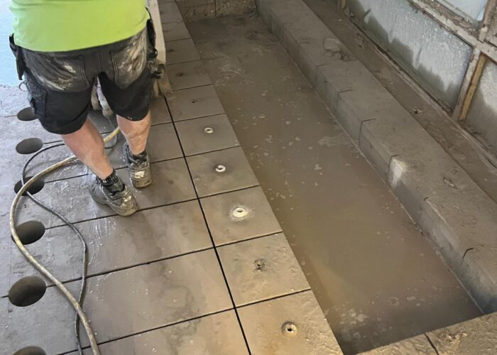 Trapsparing zagen in beton